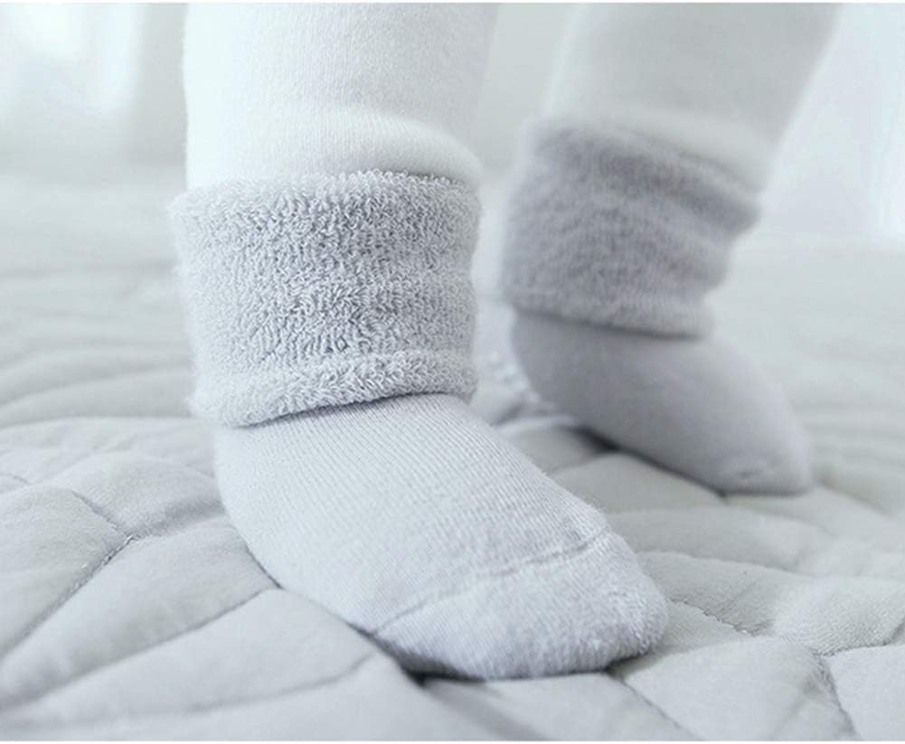 VWU Baby Toddler Kids Ankle Crew Socks with Grips Unisex Warm Thick Cotton Winter Socks 0-10T 6/8 Pack - Image 8
